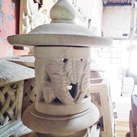 batu paras ukir jogja lampion