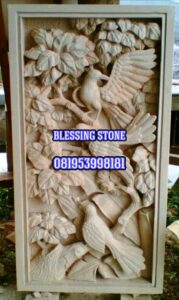 batu ukir paras relief-motif-burung
