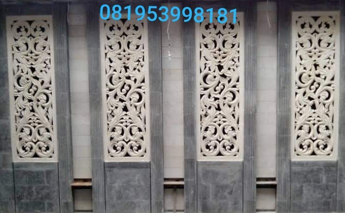 Relief Dinding  Batik  Batu Paras Ukir Blessing Stone